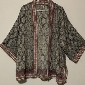 Max Studio Boho Paisley Open Cardigan NWOT